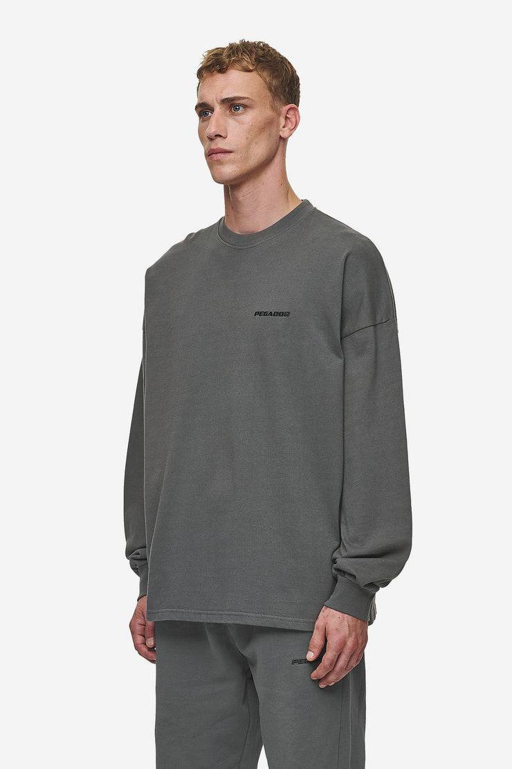 Pegador Rusk Logo Oversized Longsleeve Washed Anthracite Begrenzte Freigabe