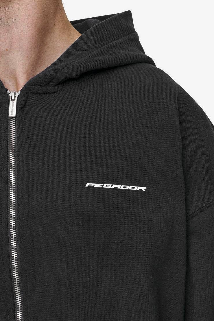 Pegador Dubose Oversized Sweat Jacket Vintage Black Letzte 2 Tage