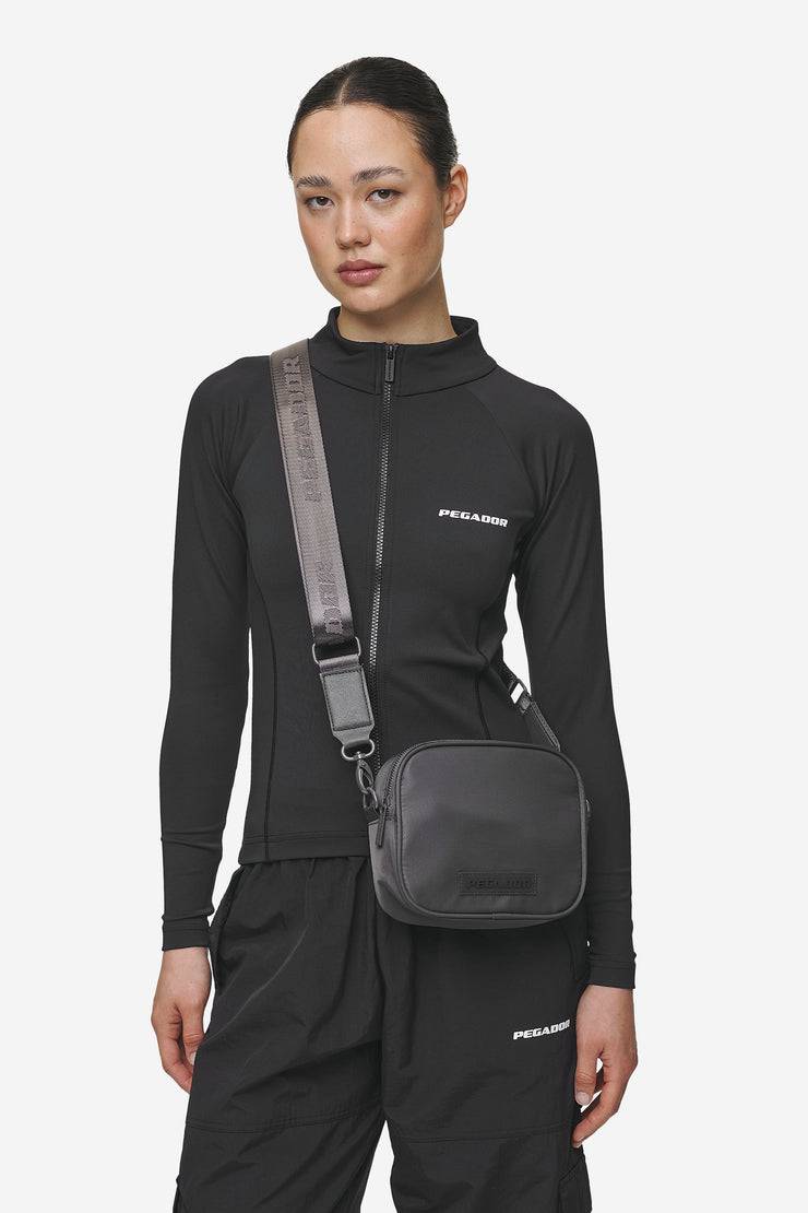Pegador Rubber Logo Patch Nylon Shoulder Strap Bag Anthracite Bis zu 60% Rabatt