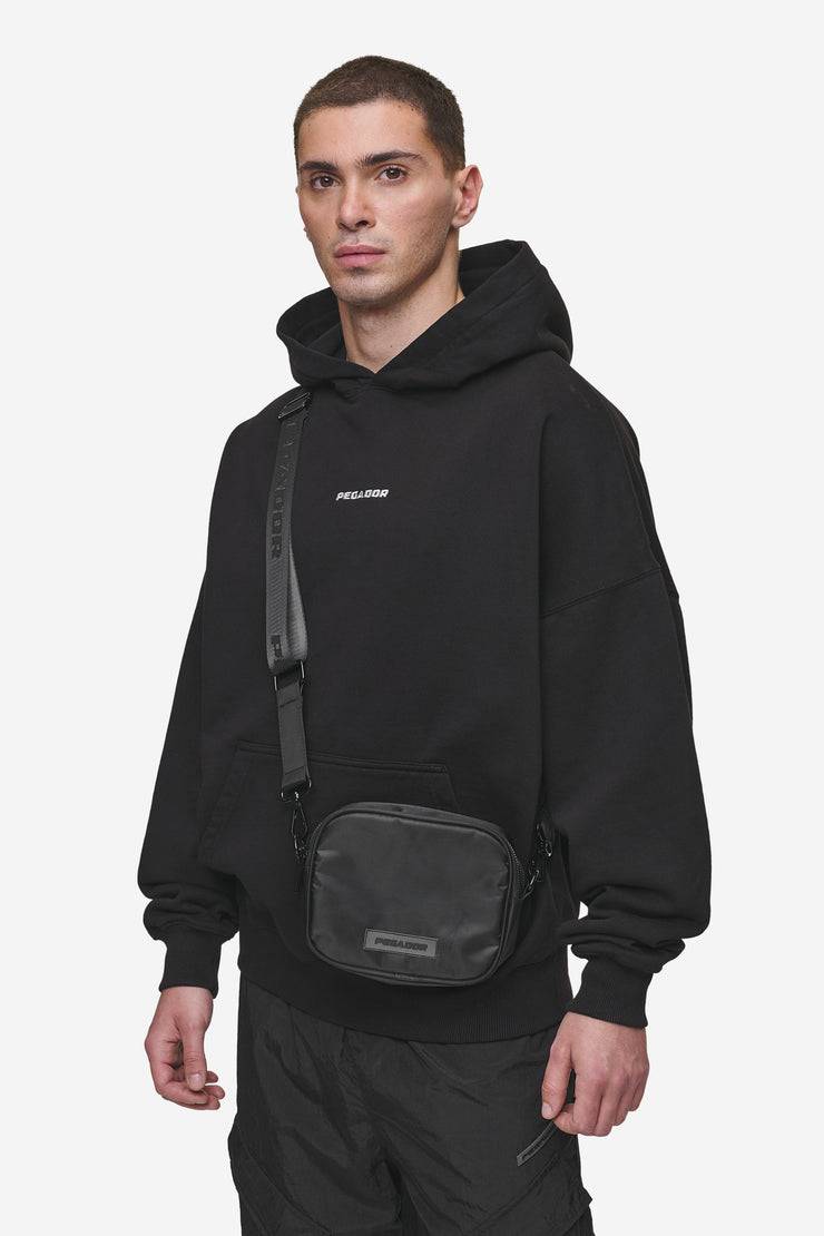 Pegador Rubber Logo Patch Nylon Shoulder Strap Bag Black Bis zu 65% Rabatt