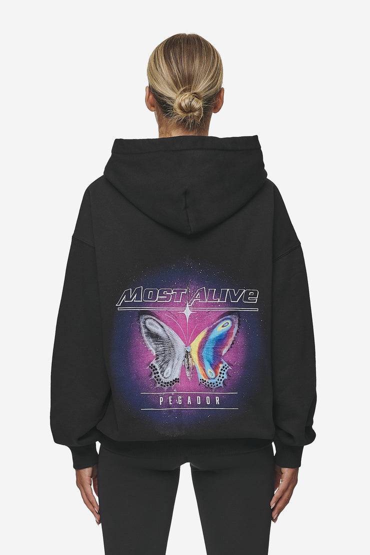 Pegador Nena Oversized Hoodie Washed Black Begrenzt auf 3 Tage