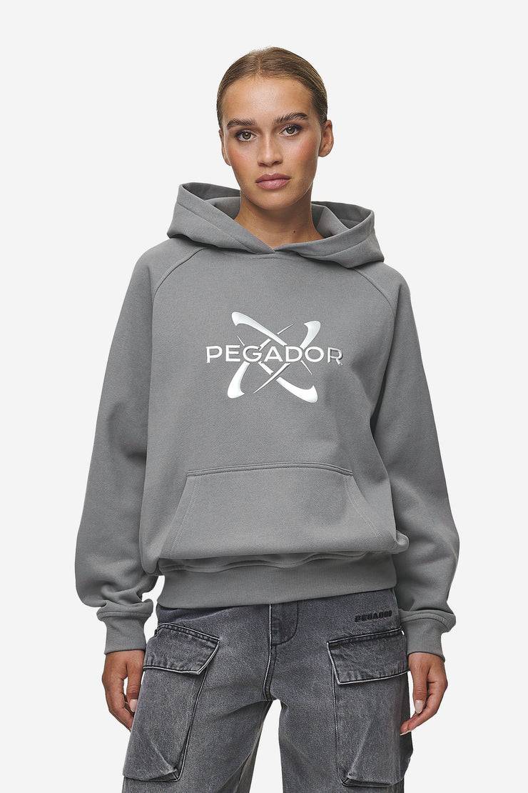 Pegador Klaria Oversized Hoodie Washed Deep Grey Im Verkauf
