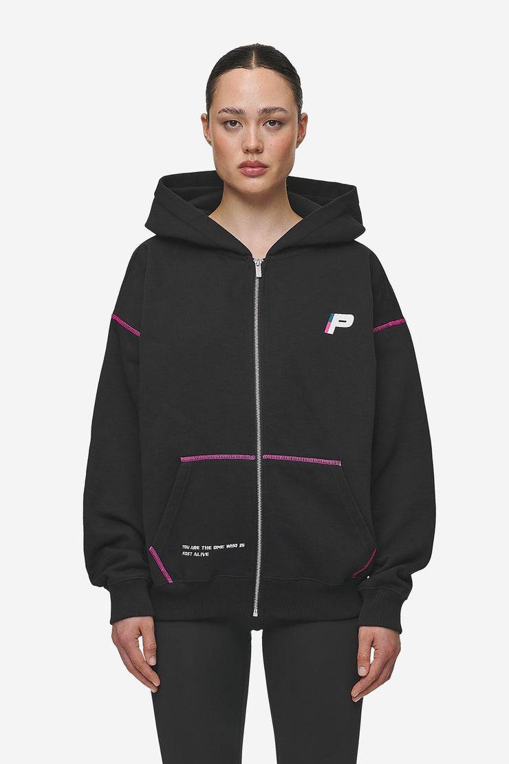 Pegador Jenna Oversized Sweat Jacket Washed Black 2025