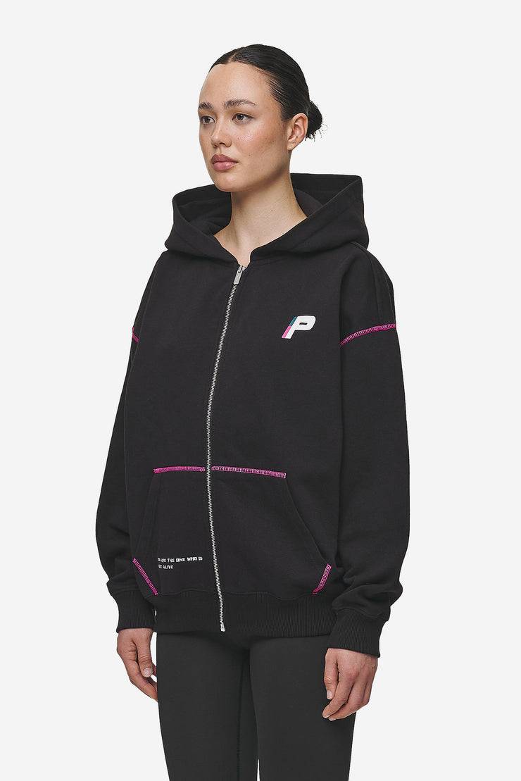 Pegador Jenna Oversized Sweat Jacket Washed Black 2025