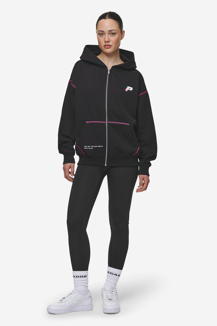 Pegador Jenna Oversized Sweat Jacket Washed Black 2025
