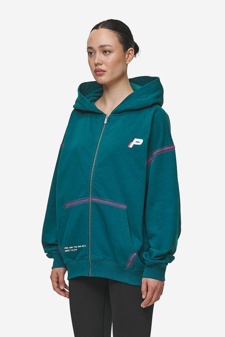 Pegador Jenna Oversized Sweat Jacket Washed Urban Turquoise Online