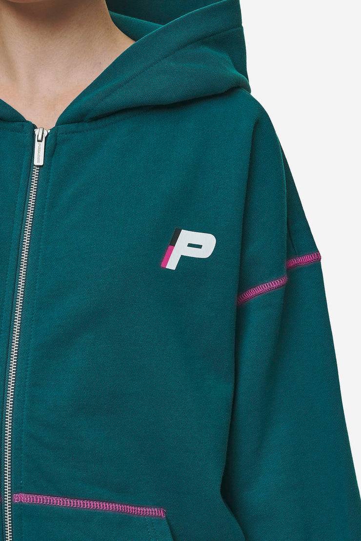 Pegador Jenna Oversized Sweat Jacket Washed Urban Turquoise Online
