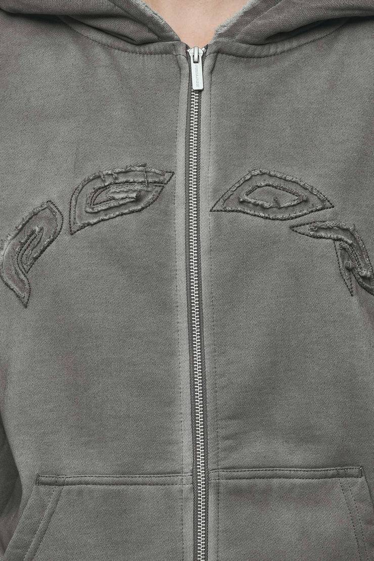 Pegador Julia Oversized Sweat Jacket Oil Dyed Deep Grey Outlet