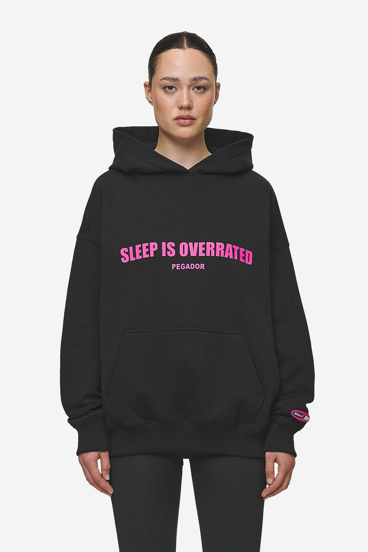 Pegador Tori Oversized Hoodie Washed Black Auslauf