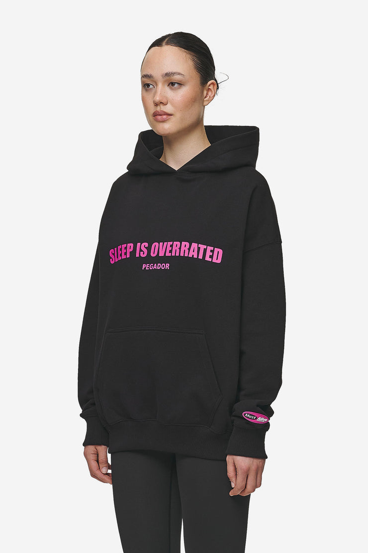 Pegador Tori Oversized Hoodie Washed Black Auslauf
