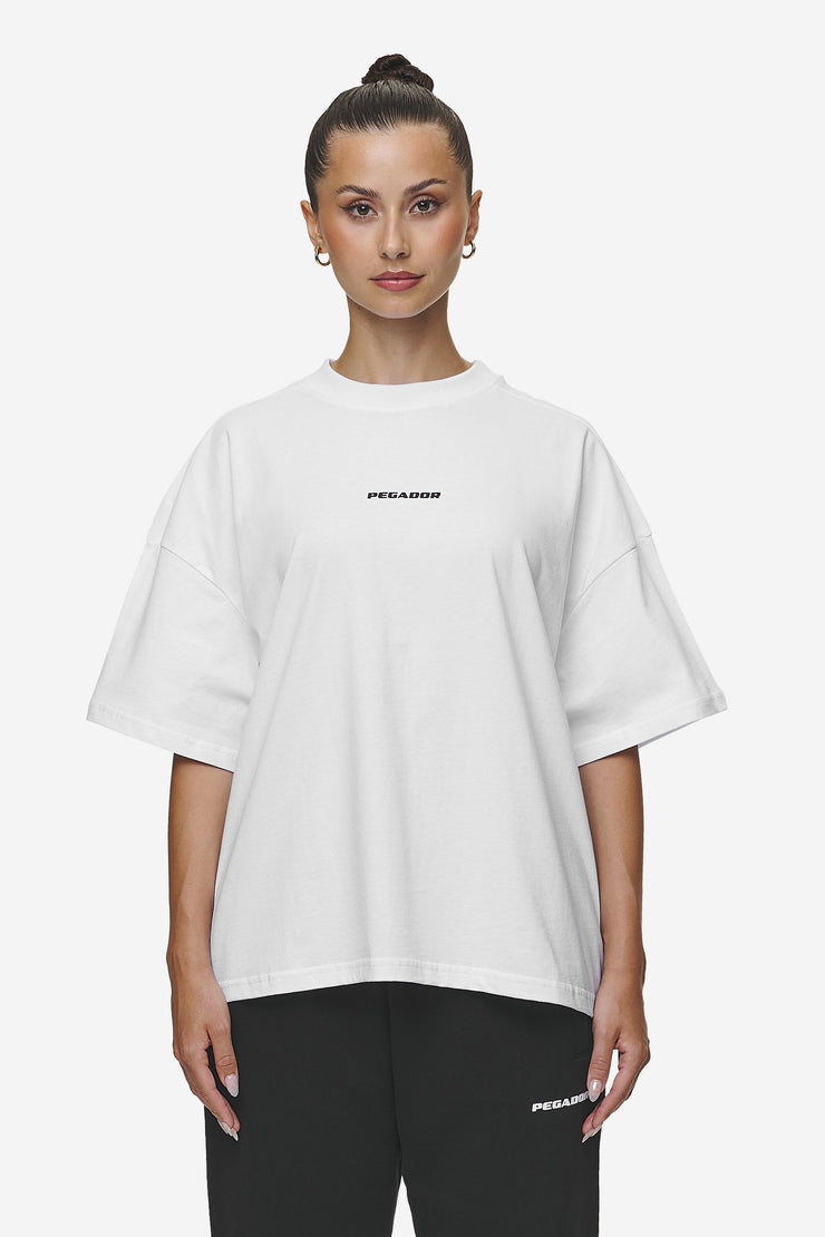Pegador Bracy Heavy Oversized Tee White Black Gum Meist gekauft
