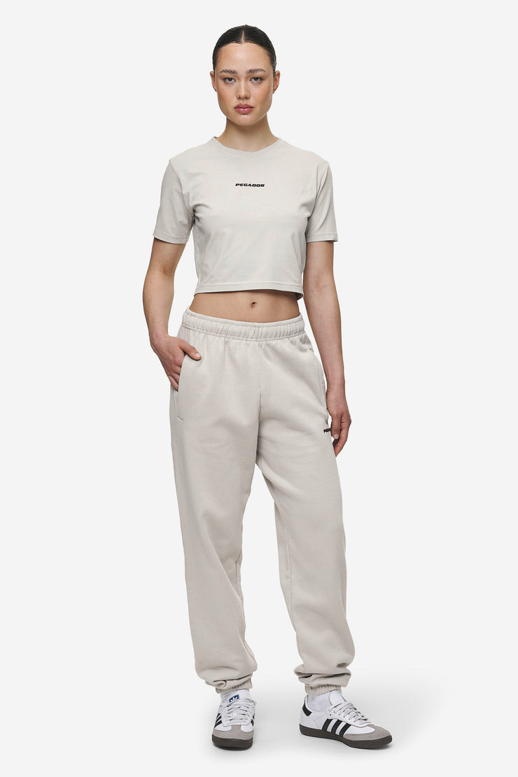 Pegador Ines Cropped Baby Tee Washed Moon Grey Black Gum Versandkostenfrei