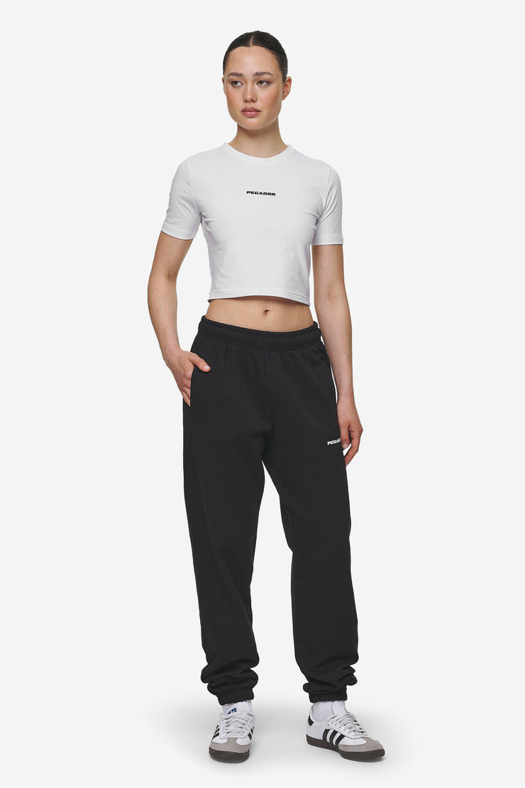 Pegador Ines Cropped Baby Tee White Black Gum Großer Ausverkauf