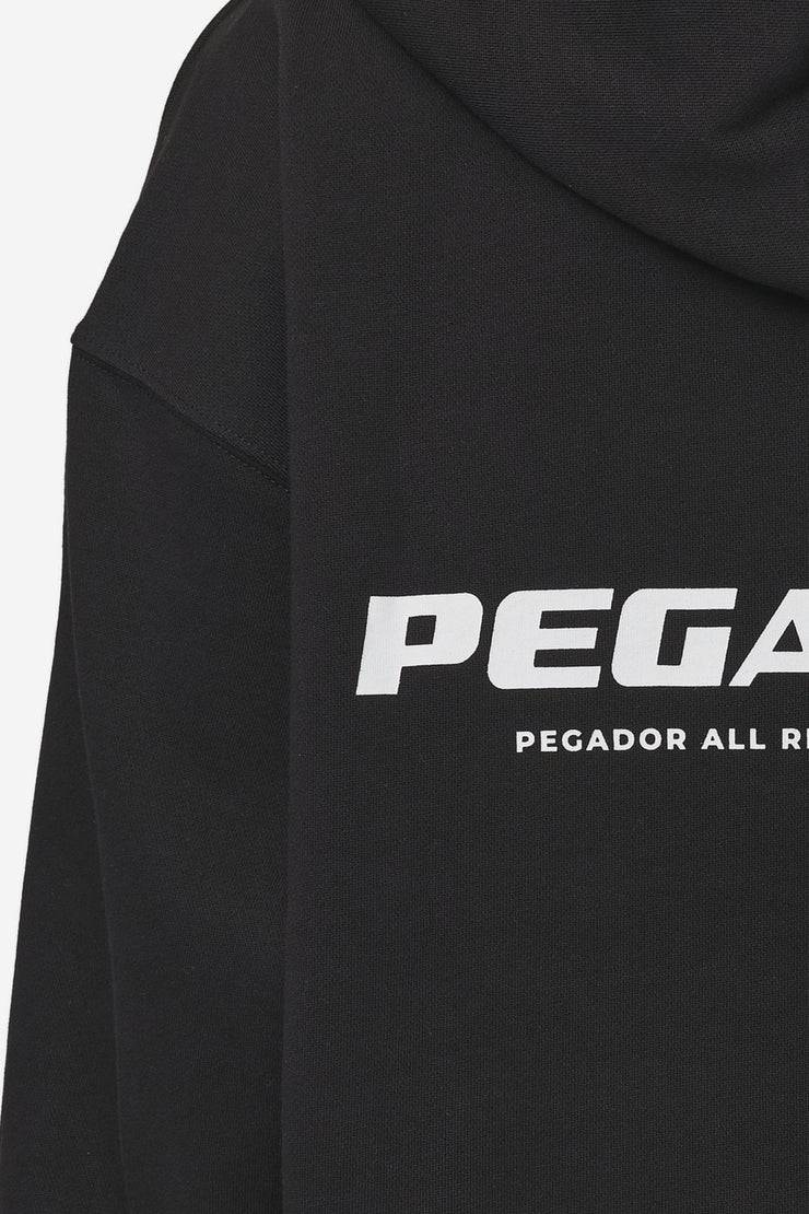 Pegador Atna Logo Oversized Hoodie Black White Flash Sale
