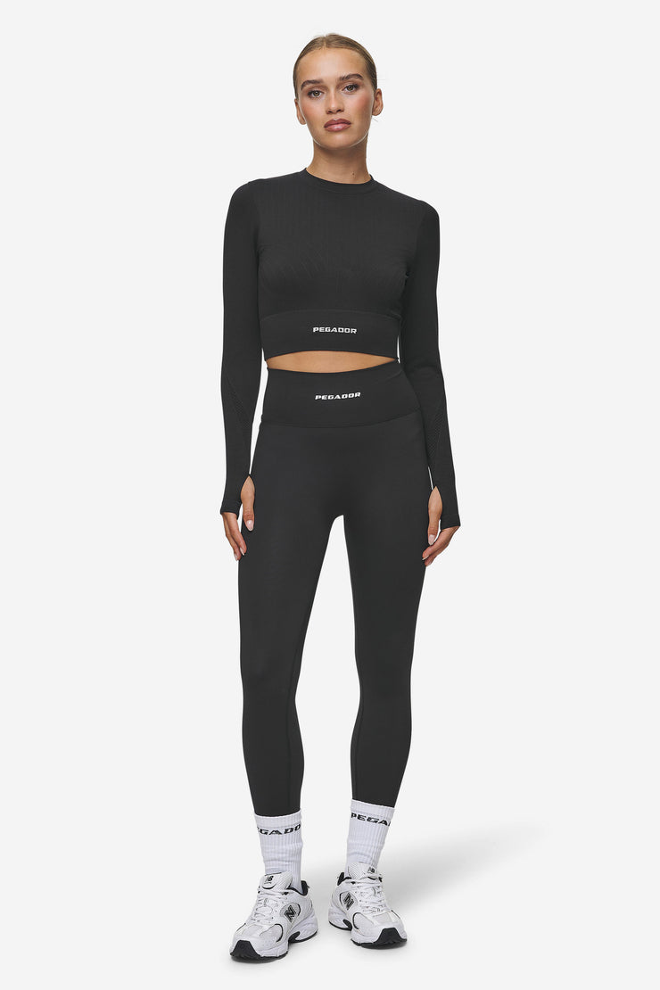 Pegador Telly Rib Longsleeve Washed Black Muttertagsangebot