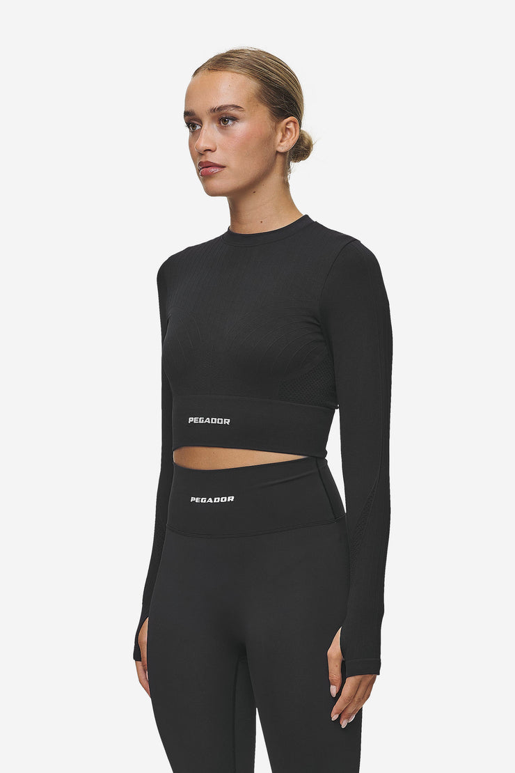Pegador Telly Rib Longsleeve Washed Black Muttertagsangebot