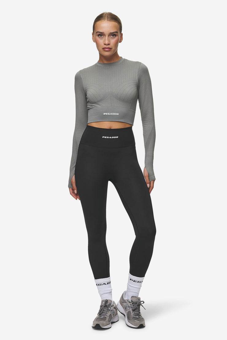 Pegador Telly Rib Longsleeve Washed Deep Grey Vatertagsangebot