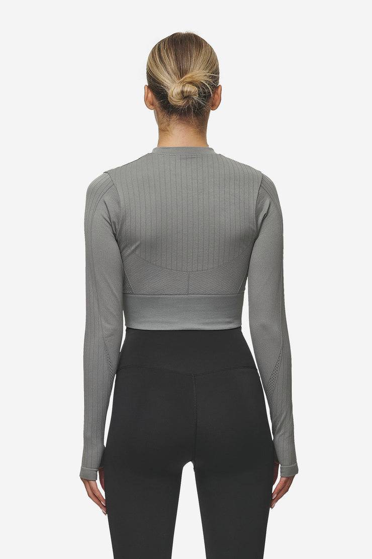 Pegador Telly Rib Longsleeve Washed Deep Grey Vatertagsangebot