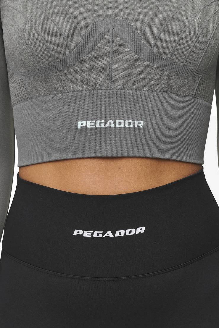 Pegador Telly Rib Longsleeve Washed Deep Grey Vatertagsangebot