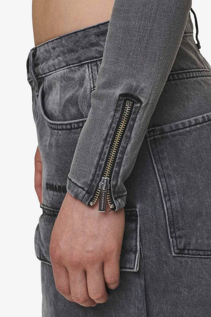 Pegador Elly Denim Biker Jacket Washed Deep Grey Valentinstagsangebot