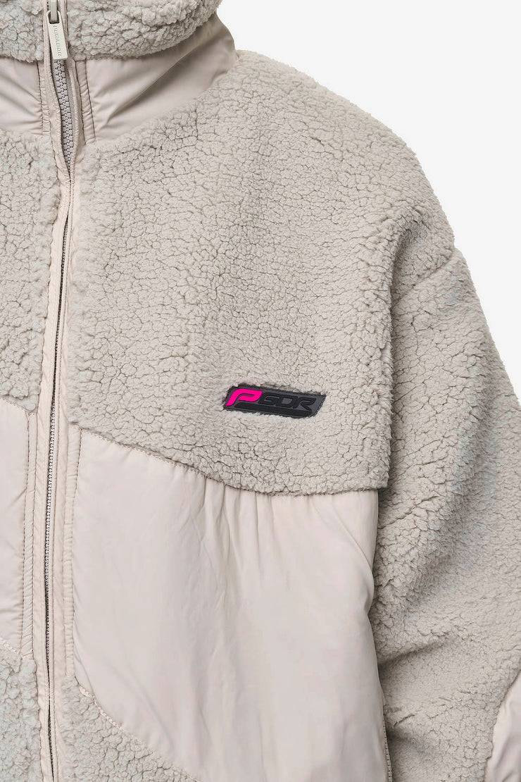 Pegador Risa Teddy Fabric Mix Jacket Moon Grey Zeitlich begrenztes Angebot