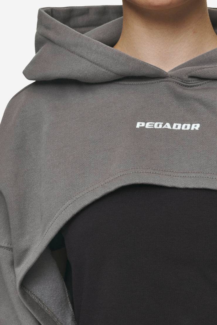 Pegador Mina Super Cropped Hoodie Washed Deep Grey Bestseller