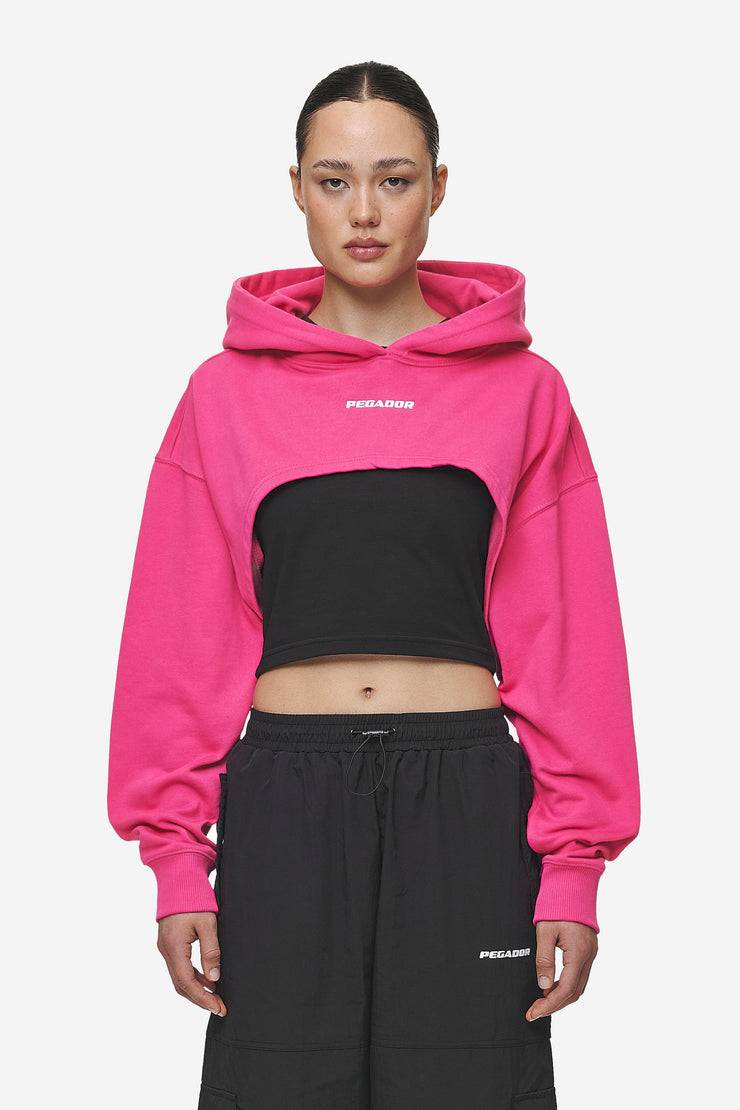 Pegador Mina Super Cropped Hoodie Washed Digital Pink Saisonale Angebote