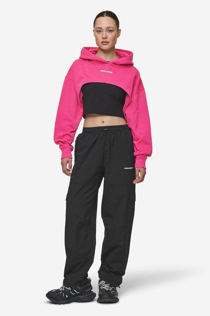 Pegador Mina Super Cropped Hoodie Washed Digital Pink Saisonale Angebote