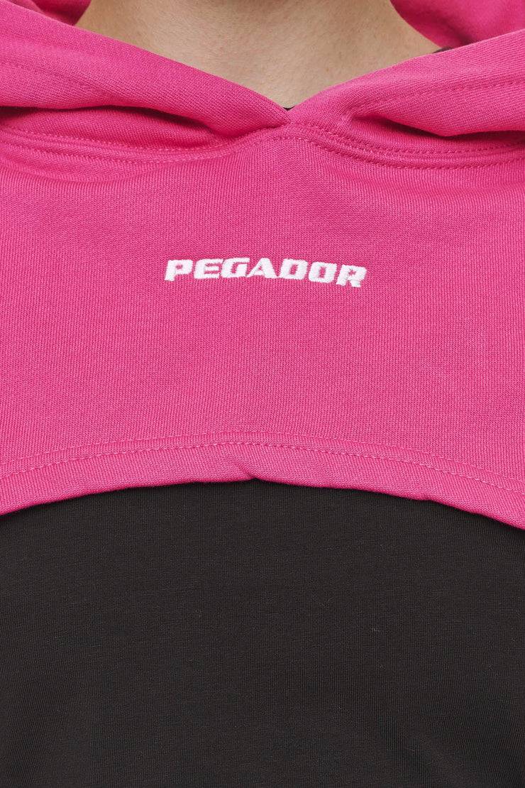 Pegador Mina Super Cropped Hoodie Washed Digital Pink Saisonale Angebote