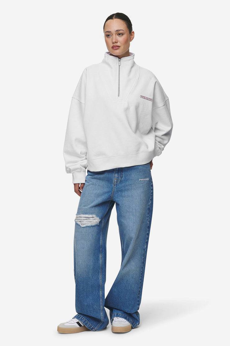 Pegador Thea Oversized Halfzip Sweater White Tiefpreis