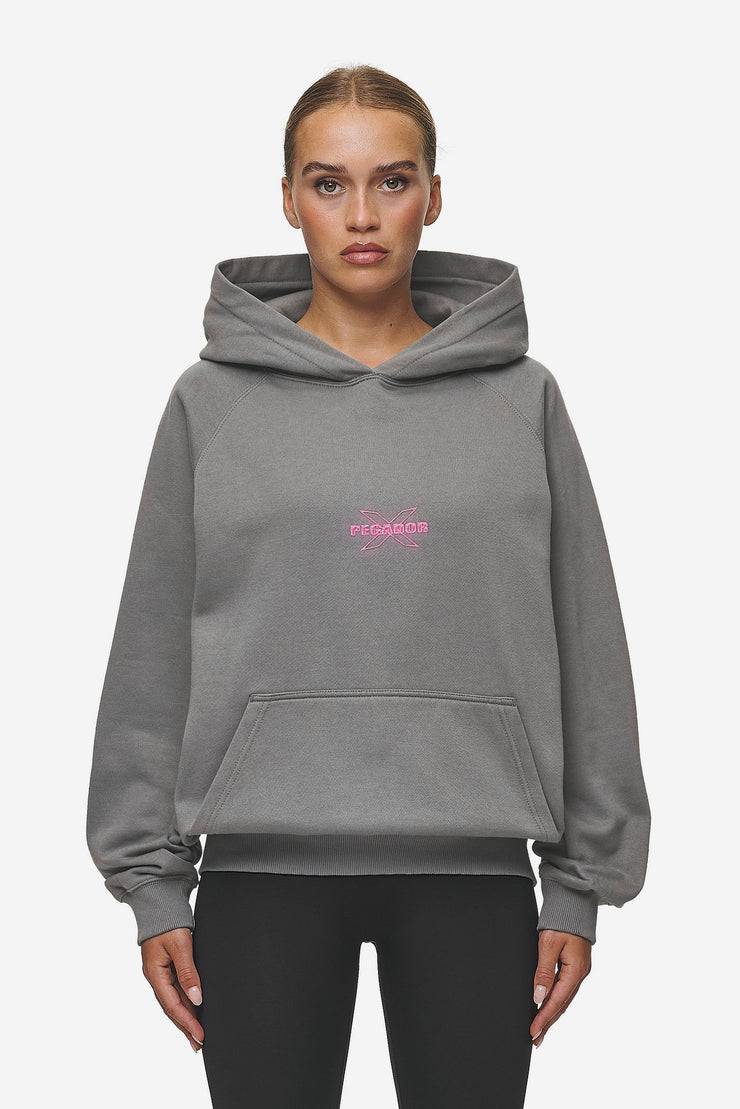 Pegador Belly Oversized Hoodie Washed Deep Grey Begrenzte Freigabe
