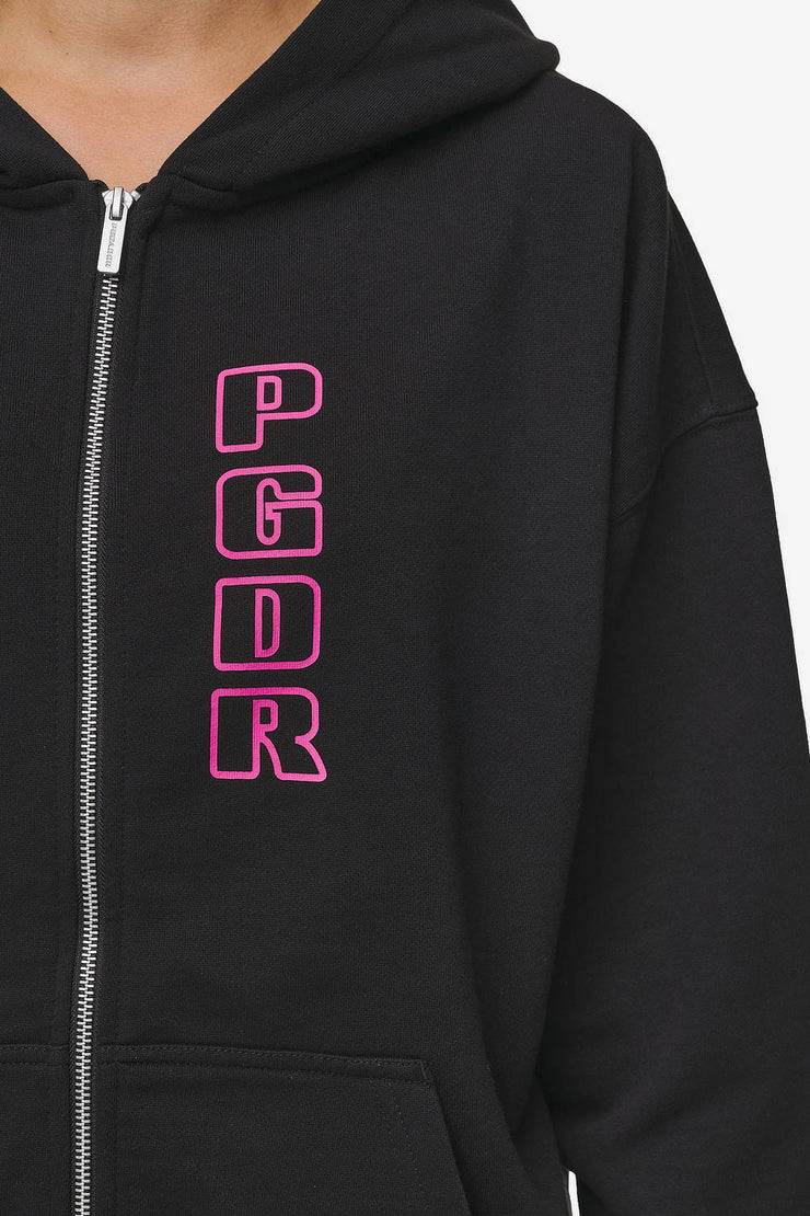Pegador Skyla Oversized Sweat Jacket Heavy Washed Black Letzte 3 Tage