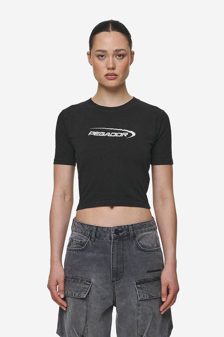 Pegador Naomi Baby Tee Washed Black Letzter Tag