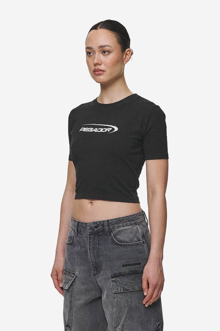 Pegador Naomi Baby Tee Washed Black Letzter Tag
