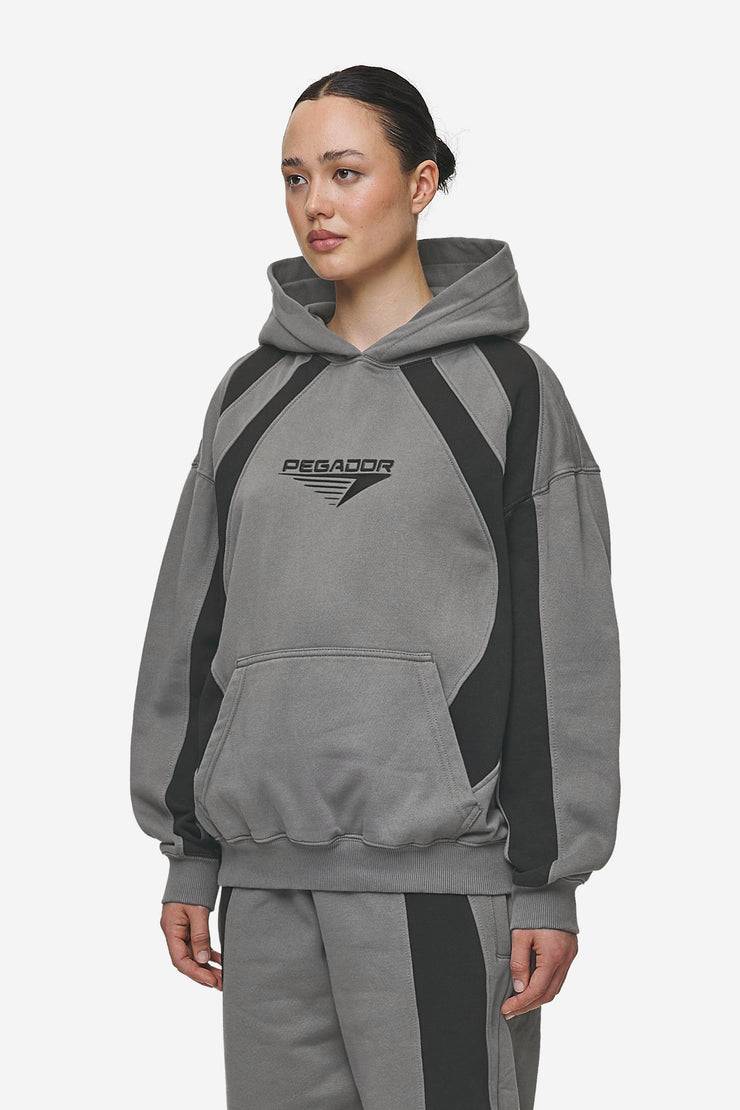 Pegador Amira Oversized Hoodie Washed Deep Grey Black Zeitbegrenzte Promotion