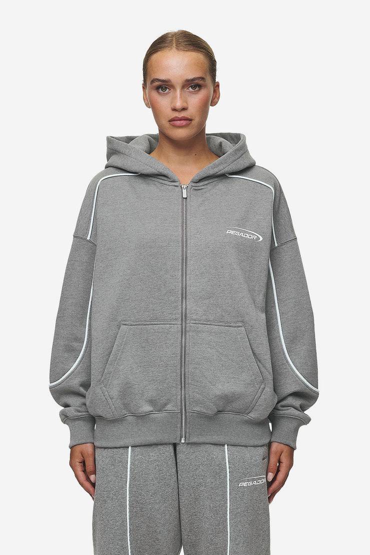Pegador Silvi Oversized Sweat Jacket Deep Grey Melange Bis zu 60% Rabatt