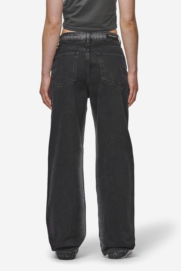 Pegador Gina Sprayed Wide Leg Jeans Washed Black White Kostenloser Versand international