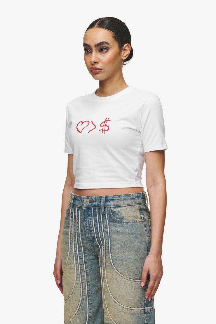 Pegador Jayde Baby Tee White Red Fabrikladen