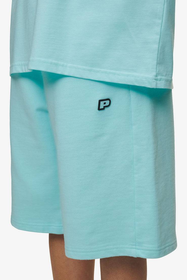 Pegador Leono Overknee Heavy Sweat Shorts Washed Sky Blue Gum Outlet