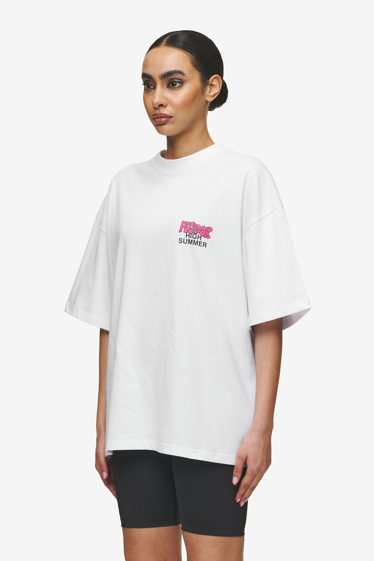 Pegador Farrar Boxy Tee White Schlussverkauf