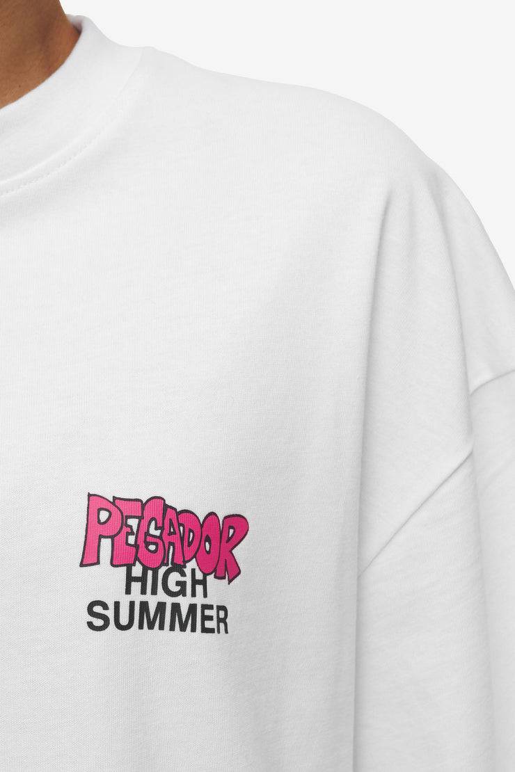 Pegador Farrar Boxy Tee White Schlussverkauf
