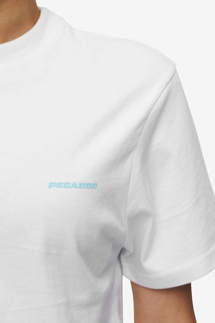 Pegador Logo Slim Tee White Sky Blue Meist gekauft