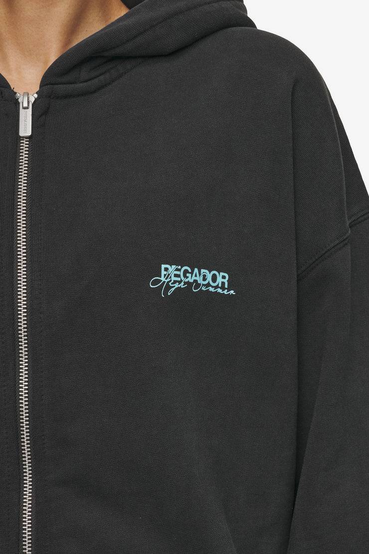 Pegador Patino Oversized Sweat Jacket Vintage Black Limitierter Zeitrabatt