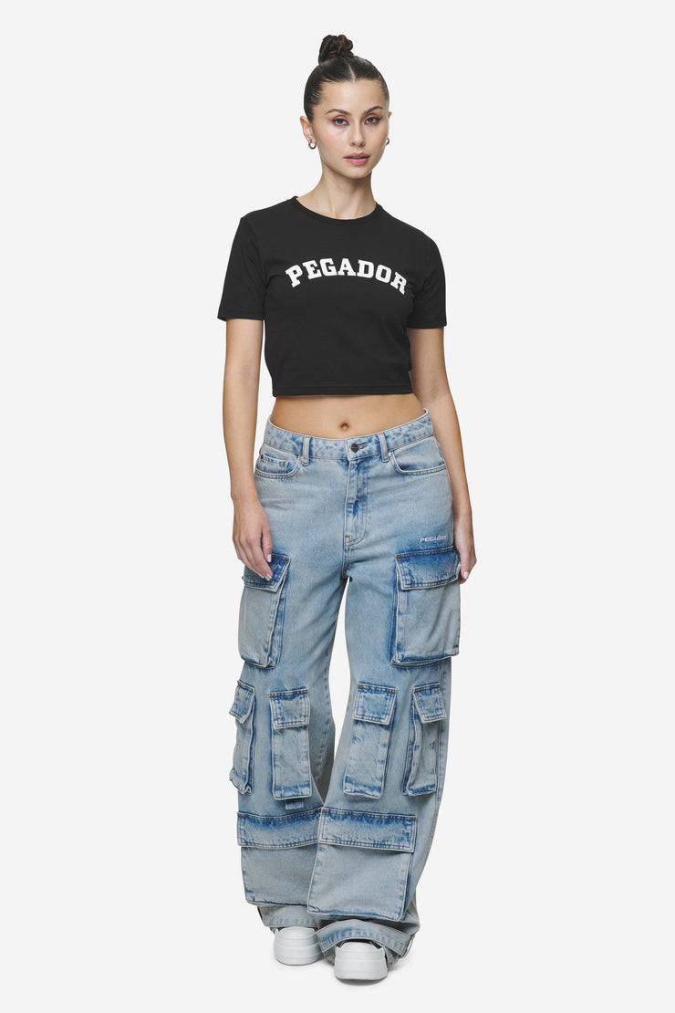 Pegador Jenna Cropped Baby Tee Black Rabatt