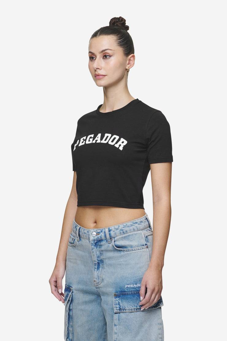 Pegador Jenna Cropped Baby Tee Black Rabatt