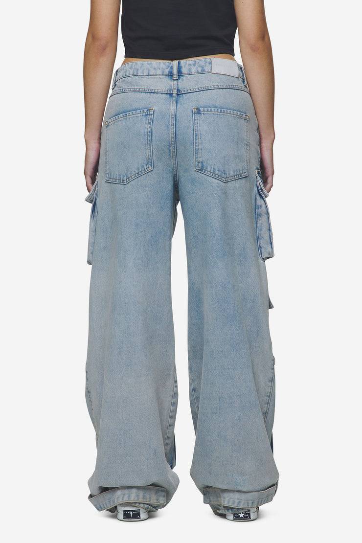 Pegador Celina High Waist Cargo Jeans Washed Pale Blue Günstig kaufen