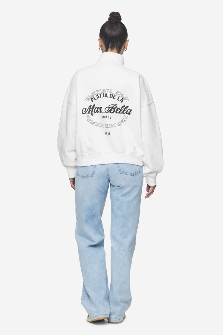 Pegador Luz Oversized Halfzip Sweater White Versandkostenfrei