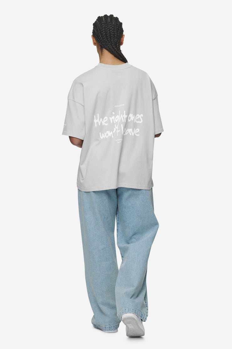 Pegador Aleja Heavy Oversized Tee Washed Sky Grey Großer Ausverkauf