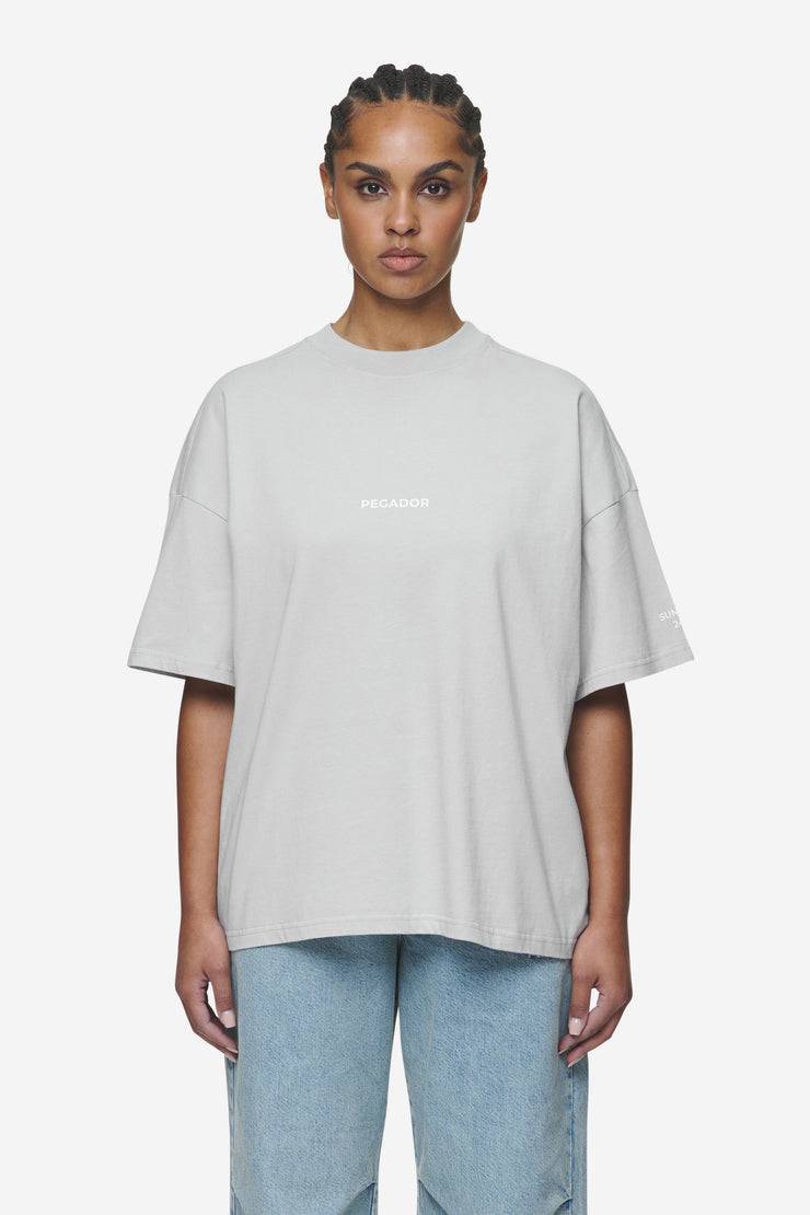 Pegador Aleja Heavy Oversized Tee Washed Sky Grey Großer Ausverkauf
