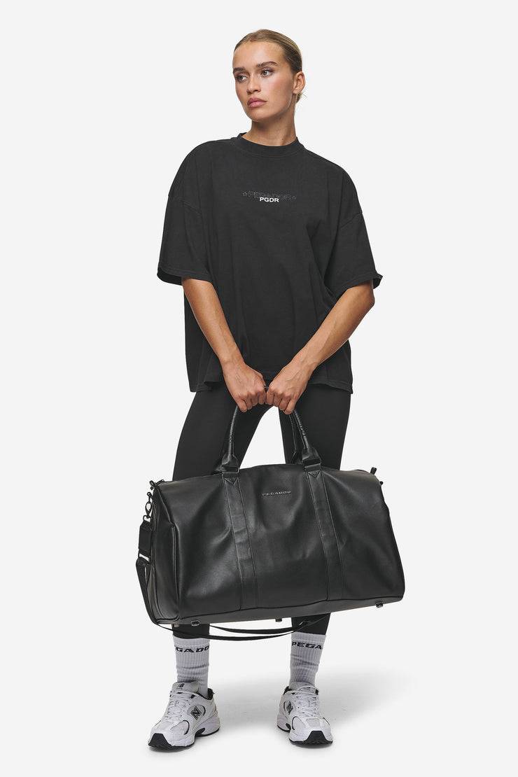 Pegador Strahan Logo Faux Leather Weekender Black Black Friday